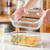Jogo 1 Pote Hermetico 640ml Vidro Resistente Forno/ Freezer