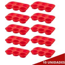 Jogo 10 Assadeira 6 CupCakes Silicone Antiaderente Sortida Jogo 10 Assadeira 6 CupCakes Silicone Antiaderente Sortida