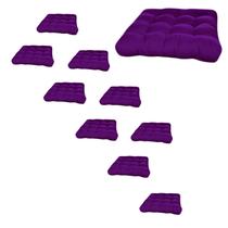 Jogo 10 assentos para cadeira futton 40x40 roxo