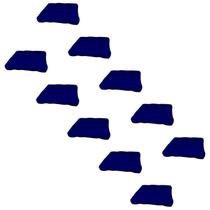 Jogo 10 Assentos Para Cadeira Tecido Oxford 40x40cm Futon Azul Royal