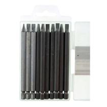 Jogo 10 Bits Ponta Fenda 5 Para Parafusadeira 100mm Starfer Jogo 10 Bits Ponta Fenda 5 Para Parafusadeira 100mm Starfer