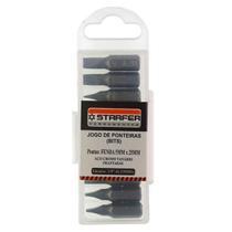 Jogo 10 Bits Ponta Fenda 5 Para Parafusadeira 25Mm Starfer
