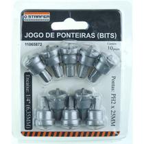 Jogo 10 Bits Ponta Phillips 2 Com Limitador Parafusadeira Starfer Jogo 10 Bits Ponta Phillips 2 Com Limitador Parafusadeira Starfer