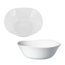 Jogo 10 Bowl De Vidro Opalino Branco Quadrado Tigela Molho Sobremesa 12cm Em Casa Tem