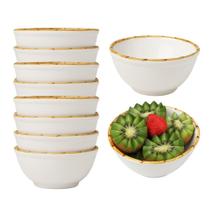 Jogo 10 Bowl Tigela Cumbuca Branco para Sopa Caldos Bambu Cerâmica Scalla 500ml Jogo 10 Bowl Tigela Cumbuca Branco para Sopa Caldos Bambu Cerâmica Scalla 500ml
