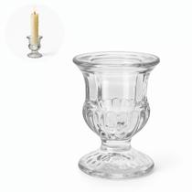 Jogo 10 Castiçal Vidro Porta Vela 6cm Decoração de Mesa