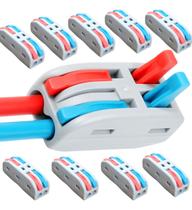 Jogo 10 Conector De Fio Eletrico 2 Vias 32a 250v Borne Duplo