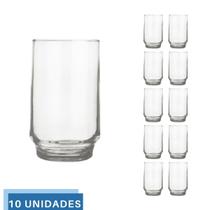 Jogo 10 copo 300ml Vidro Lights Suco Agua Transparente Nadir Jogo 10 copo 300ml Vidro Lights Suco Agua Transparente Nadir