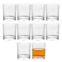 Jogo 10 Copo Baixo para Whisky Caipirinha Suco Cristal Wolff 350ml