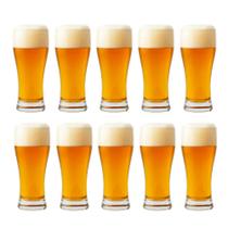 Jogo 10 Copo de Cerveja Chopp de Vidro Tulipa Bar Restaurante 315ml Em Casa Tem