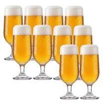 Jogo 10 Copo De Cerveja Taça De Vidro Chopp Eden Transparente 300ml G4u Class Home