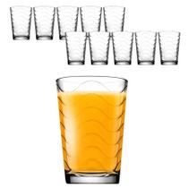Jogo 10 Copo Vidro Baixo Drink Vidro Grosso Agua Suco Transparente 190ml