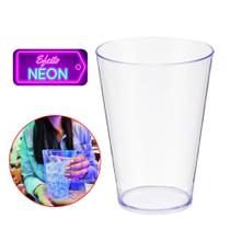 Jogo 10 Copos Mix Acrílico Neon 500ml Transparente Long Drink Var AP1019CR