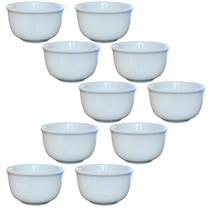 Jogo 10 Cumbucas 200ml Bowls Tigelas Kit Porcelana branca(2) Jogo 10 Cumbucas 200ml Bowls Tigelas Kit Porcelana branca(2)