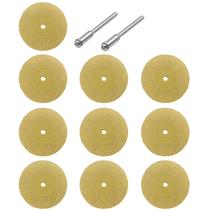 Jogo 10 Disco De Corte 30Mm Diamantado Titânio Para Retífica