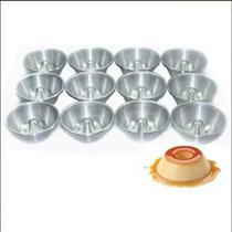 Jogo 10 Formas de Bolo Pudim Aluminio Brilhante N 16 Jogo 10 Formas de Bolo Pudim Aluminio Brilhante N 16