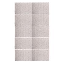 Jogo 10 Lugar Americano Retangular Mesa PVC Carpet Bege 45x30cm Lyor