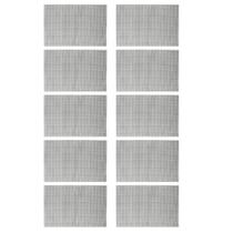 Jogo 10 Lugar Americano Retangular Mesa PVC Dotted Cinza 45x30cm Lyor Jogo 10 Lugar Americano Retangular Mesa PVC Dotted Cinza 45x30cm Lyor