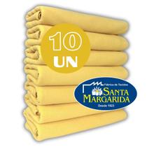 Jogo 10 Panos Prato Cozinha Grande Liso Pé Galinha Colorido