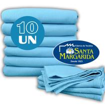 Jogo 10 Panos Prato Cozinha Grande Liso Pé Galinha Colorido