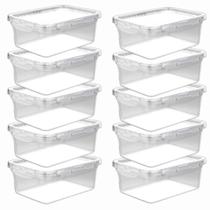 Jogo 10 Pote Plástico Marmita frutas 400ml Tampas Travas Freezer Microondas Jogo 10 Pote Plástico Marmita frutas 400ml Tampas Travas Freezer Microondas