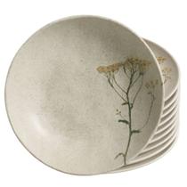 Jogo 10 Prato Fundo Porto Brasil Campestre Bio Stoneware Off White Mesa Posta 22,5cm Jogo 10 Prato Fundo Porto Brasil Campestre Bio Stoneware Off White Mesa Posta 22,5cm