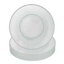 Jogo 10 Prato Raso De Vidro Gema Plus Transparente 25cm Class Home