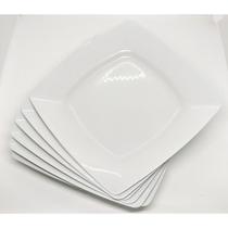 Jogo 10 Pratos Plástico Quadrados 10 Cumbucas 700ml Branco Oferta Jogo 10 Pratos Plástico Quadrados 10 Cumbucas 700ml Branco Oferta