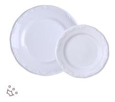 Jogo 10 Pratos Rasos 10 Sobremesa Pomerode Porcelana Schmidt