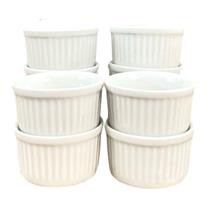 Jogo 10 Ramequim 100ml Forma canelada - Porcelana Branca