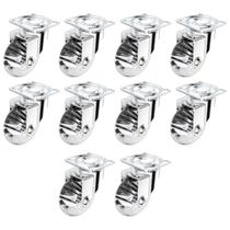 Jogo 10 Rodizios Rodinha 50mm Gel Chapa 4 Furos Giratoria Jogo 10 Rodizios Rodinha 50mm Gel Chapa 4 Furos Giratoria