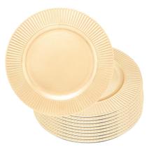 Jogo 10 Sousplat De Mesa Redondo Primer Dourado Plástico Lyor 33cm Jogo 10 Sousplat De Mesa Redondo Primer Dourado Plástico Lyor 33cm