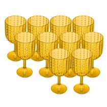 Jogo 10 Taça de Acrílico para Água Orquídea Âmbar 350ml Wolff