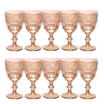 Jogo 10 Taça de Cristal Ecológico para Água e Suco Mauve 320ml Âmbar Wolff