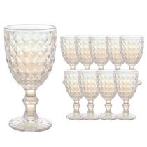 Jogo 10 Taça de Vidro Furta Cor Roman Rainbow para Água Transparente 345ml Wolff