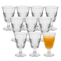 Jogo 10 Taça de Vidro para Água Suco Turim Lotos Em Casa Tem 230ml