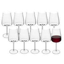 Jogo 10 Taça de Vinho de Cristal Ecológico Alex 400ml Wolff