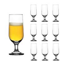 Jogo 10 Taças Cerveja Chopp Vidro Bar Pub Restaurante Bebida Cervejaria Class Home 350ml