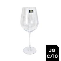 Jogo 10 Taças Cristal Ecológico Água Columba Bohemia 650ml