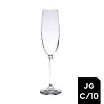 Jogo 10 Taças Cristal para Champagne Gastro/Colibri 220ml