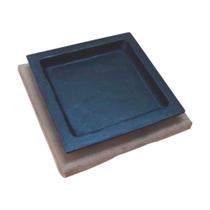 Jogo 10 Tepan 16x16cm Ferro Fundido e 10 Aparador em Madeira