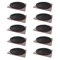 Jogo 10 Tepan 26x16cm Ferro Fundido E 10 Aparador Em Madeira Jogo 10 Tepan 26x16cm Ferro Fundido E 10 Aparador Em Madeira