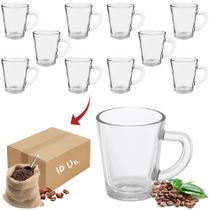 Jogo 10 Xícaras De Vidro Café Expresso Chá 70ml Resistente