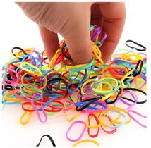 Jogo 1000Elásticos Silicone Estojo Colorido Cabelo Liguinha Jogo 1000Elásticos Silicone Estojo Colorido Cabelo Liguinha