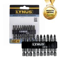 Jogo 10un Bits Ponteira Parafusadera Tipos SL PH PZ Lynus