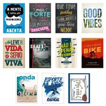 Jogo 11 Placas Decorativas Esporte Em Mdf 2,5Mm 19X28,5Cm