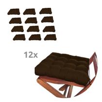 Jogo 12 assentos para cadeira futton 40x40 marrom Jogo 12 assentos para cadeira futton 40x40 marrom