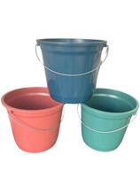Jogo 12 Baldes Limpeza Lavanderia Faxina Coloridos - Capacidade 8 Litros