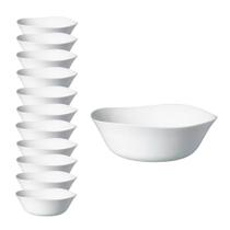 Jogo 12 Bowl de Vidro Opalino Branco Quadrado Tigela Molho Sobremesa 12cm Em Casa Tem Jogo 12 Bowl de Vidro Opalino Branco Quadrado Tigela Molho Sobremesa 12cm Em Casa Tem