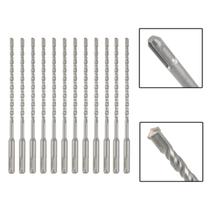 Jogo 12 Brocas SDS Plus 5X160 mm Aço Carbono Tungstênio Jogo 12 Brocas SDS Plus 5X160 mm Aço Carbono Tungstênio